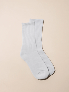 Cotton Crew Sock in Gray