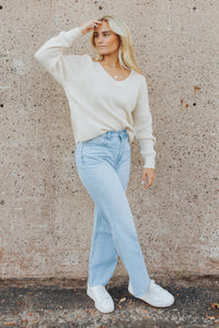 Adeline Sweater Top in Ivory