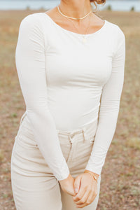 Our Everyday Fitted Long Sleeve in Ivory