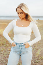 Our Everyday Scoop Neck Long Sleeve in Ivory