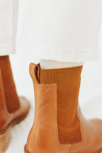 Seychelles Far Fetched Knit Boot in Cognac