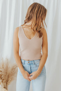 Evie Tank in Taupe